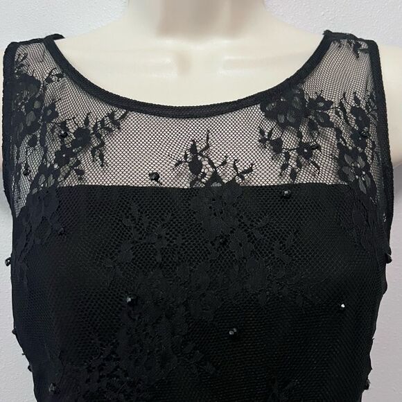 Pearl by Georgina Chapman Black Lace/Beaded Dress Size 4 NWT! - Picture 2 of 9